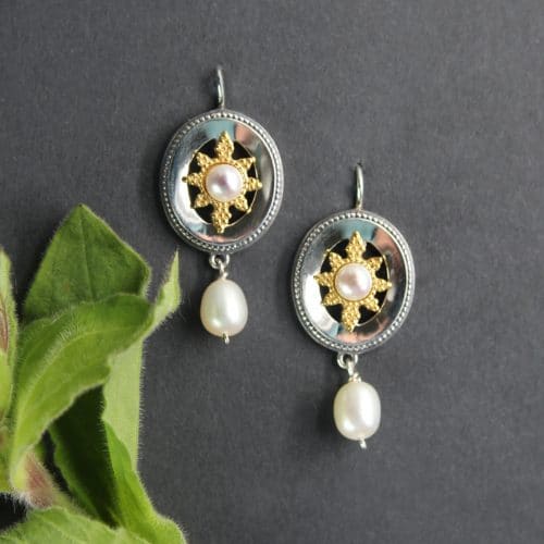 Trachtenschmuck Ohrschmuck mit Perle