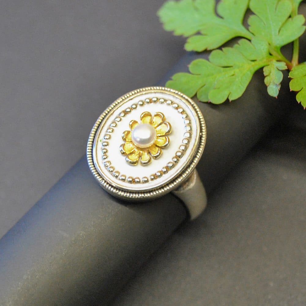 Schmuck zum Dirndl Ring Jutta rosa Schmuck Steiner