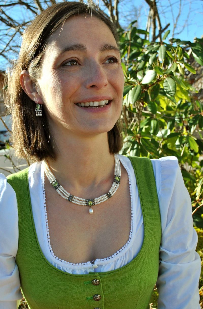 Perlencollier Ariana Grün